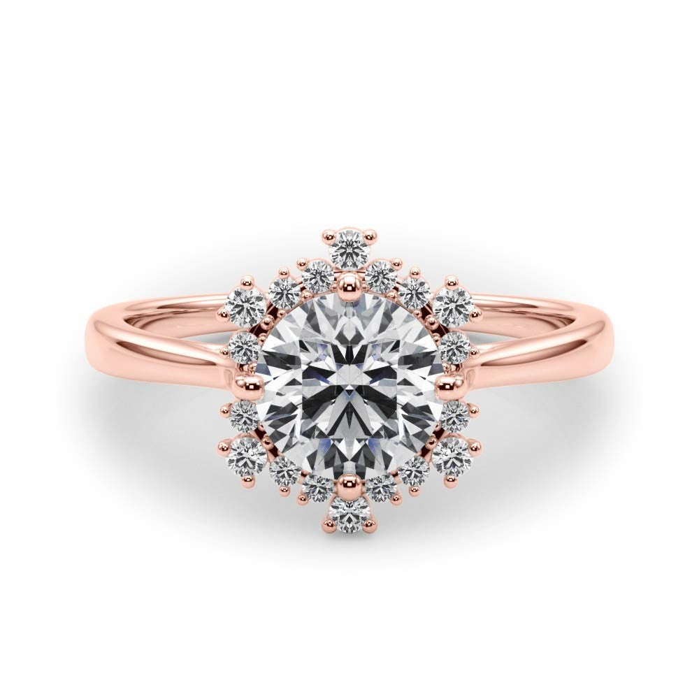 Lab-Grown Diamond Halo Engagement Ring in Platinum UK Hallmarked