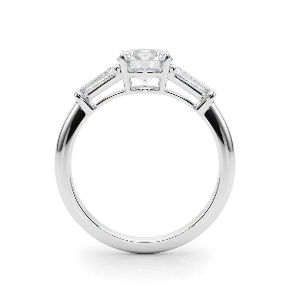 Lab-Grown Round Diamond 3 Stone Engagement Ring 18K Yellow Gold 2CT DE/VS