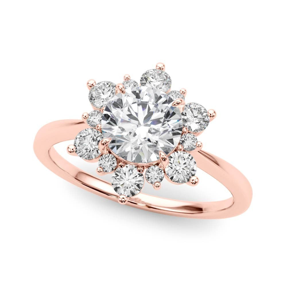 Lab-Grown Diamond Halo Engagement Ring in Platinum UK Hallmarked