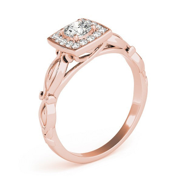 2.00Ct DE/VS Lab Grown Round Diamond Halo Engagement Ring 18K Yellow Gold