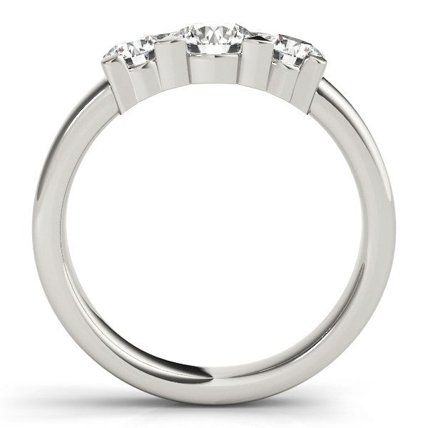 0.50Ct - 2.00Ct DE/VS Platinum Lab Grown Round Diamond Trilogy Engagement Ring