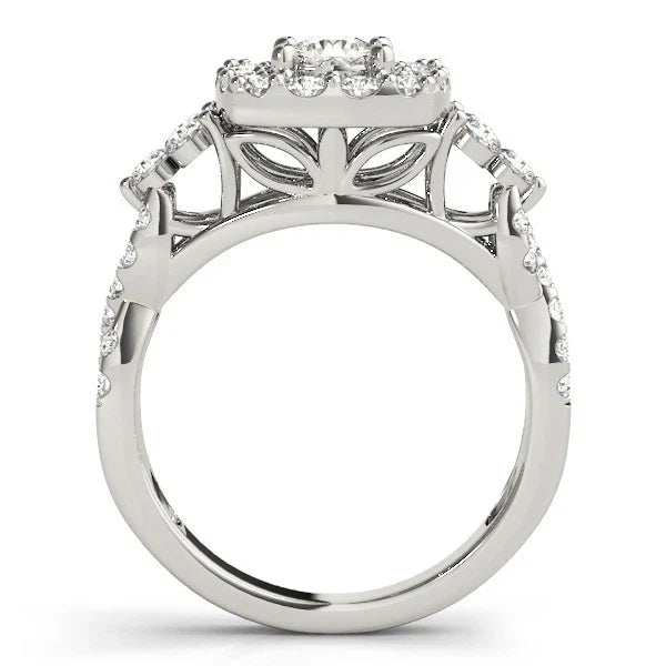 2.00Ct Round Lab Grown Diamond Halo Engagement Ring Gift For Women