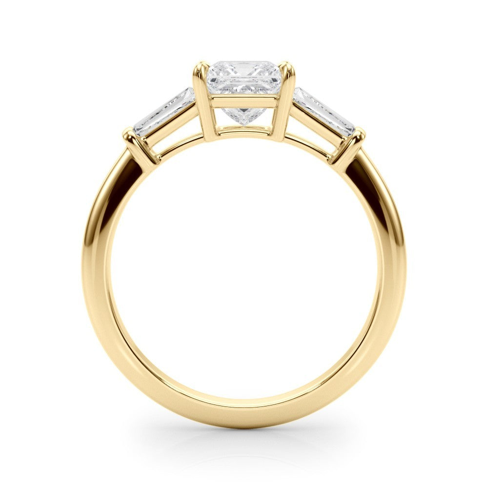 2.00CT DE/VS Lab-Grown Square Cut Diamond 3 Stone Engagement Ring