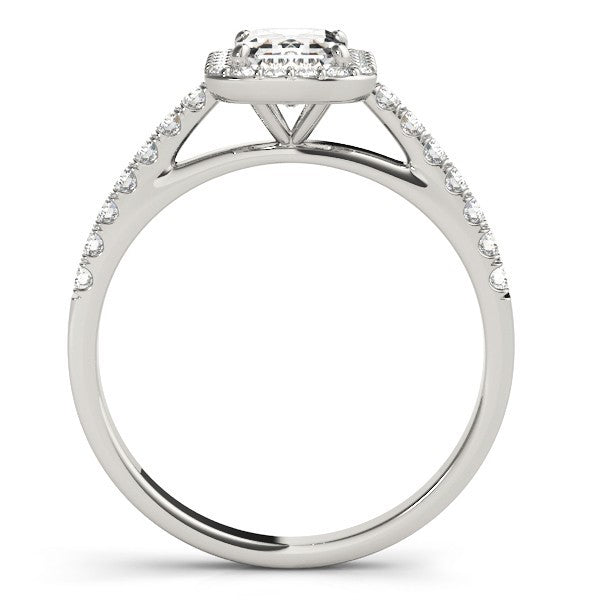 2.00Ct DE/VS Lab Grown Emarald Diamond Halo Engagement Ring Platinum