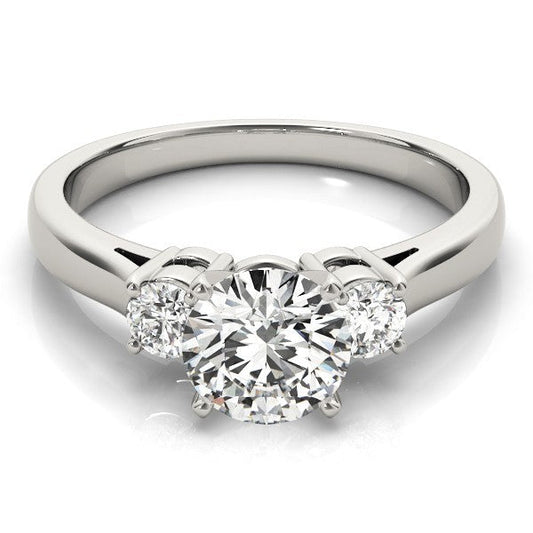 0.50Ct - 2.00Ct DE/VS Lab Grown Round Diamond 3 Stone Engagement Ring Platinum