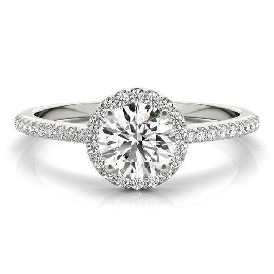 Lab-Grown Diamond 2.00 CT DE/VS Halo Engagement Ring in Platinum