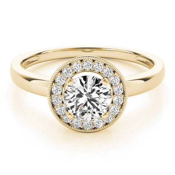 2.00 Carat DE/VS Lab Grown Round Diamond Halo Engagement Ring 18K White Gold