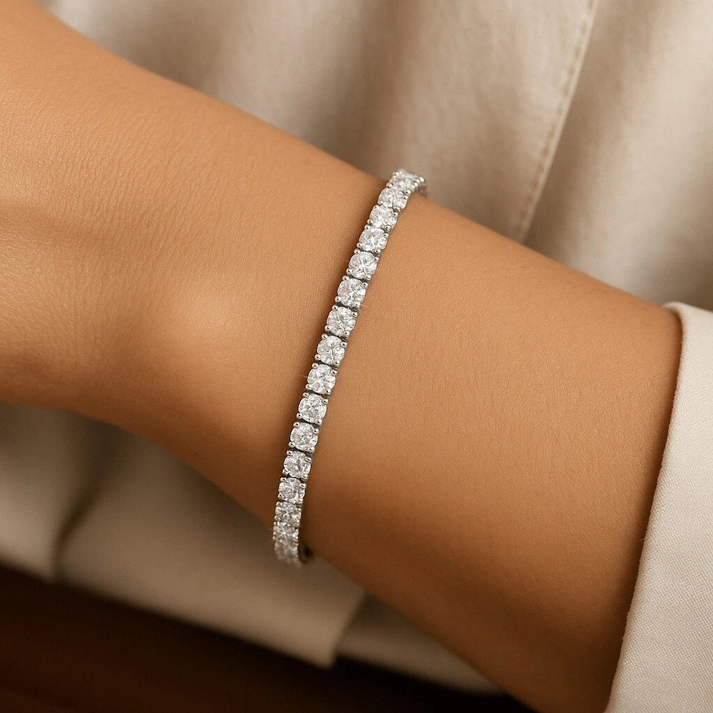 5.00Ct Lab Grown Diamond Tennis Bracelet White Gold