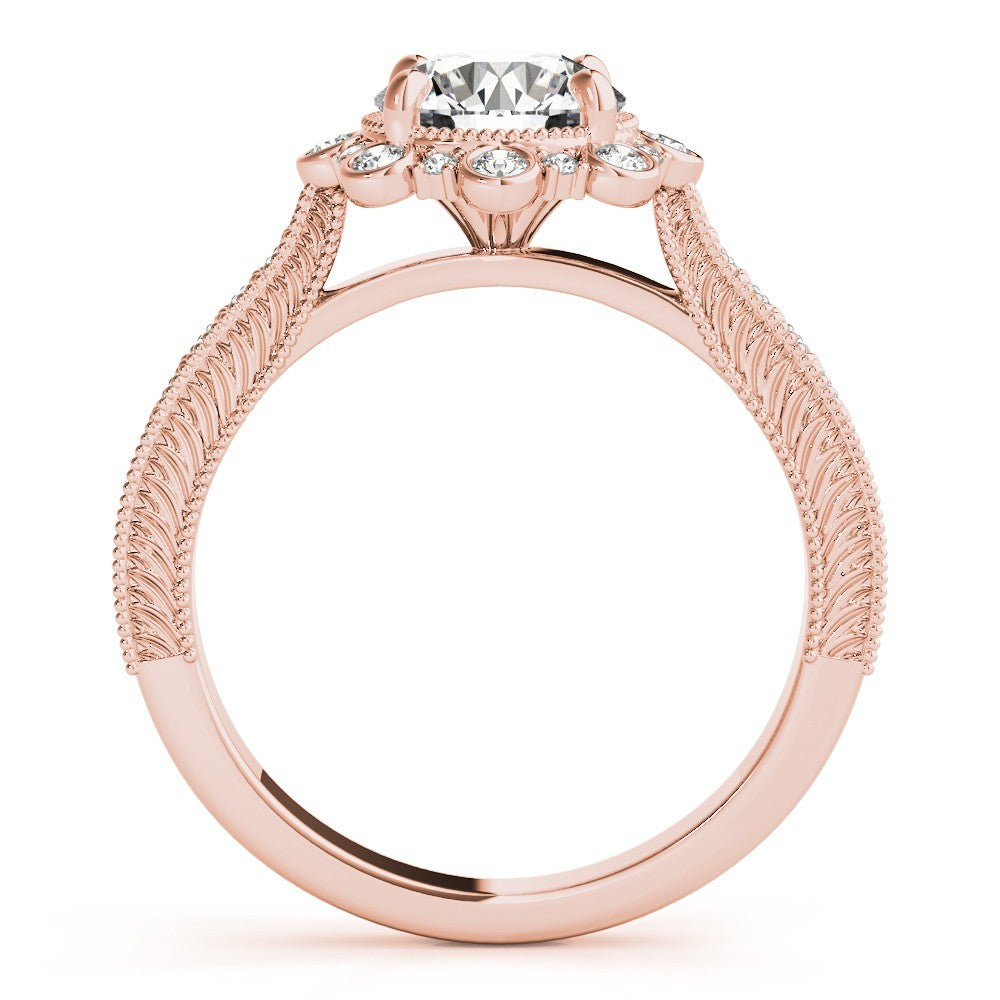 Lab-Grown Diamond Halo Engagement Ring in Platinum UK Hallmarked