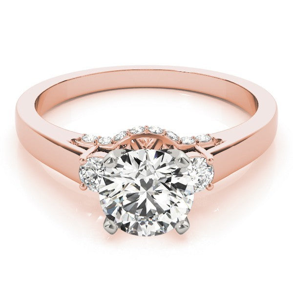 Round Cut Lab Grown Diamond Trilogy Engagement Ring Platinum DE/VS 2.00Ct