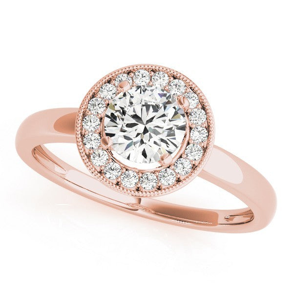 2.00 Carat DE/VS Lab Grown Round Diamond Halo Engagement Ring 18K White Gold