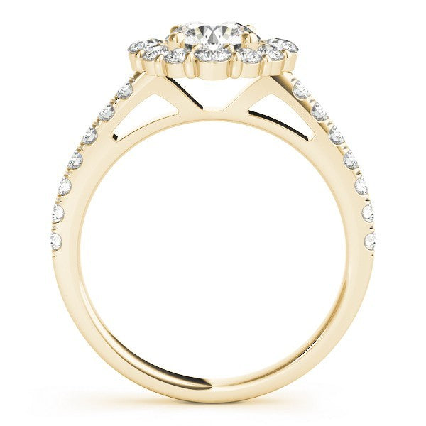 2.00Ct Round Lab Grown Diamond Halo Engagement Ring In Platinum