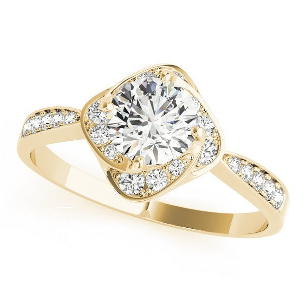 2.00 Ct Lab-Grown Diamond Halo Engagement Ring in 18K White Gold