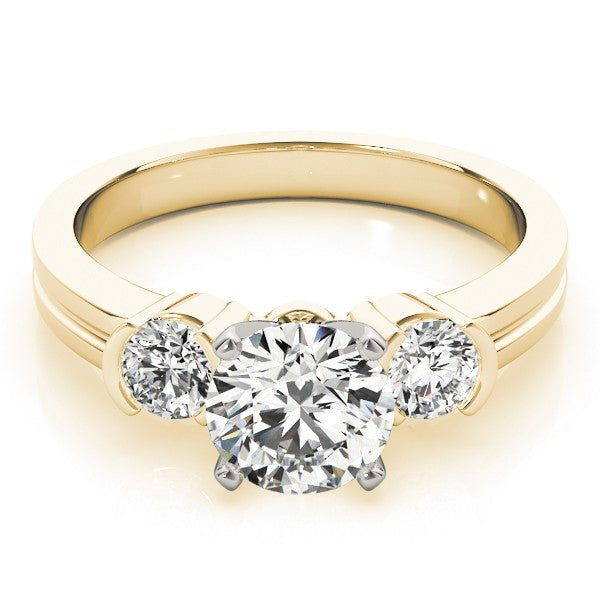 2.00ct Lab Grown Round Cut Diamond Claw Set Trilogy Engagement Ring Platinum