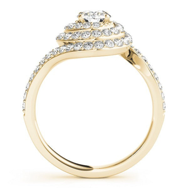 2.00 Carat DE/VS Lab Grown Round Cut Diamond Halo Engagement Ring 18K White Gold
