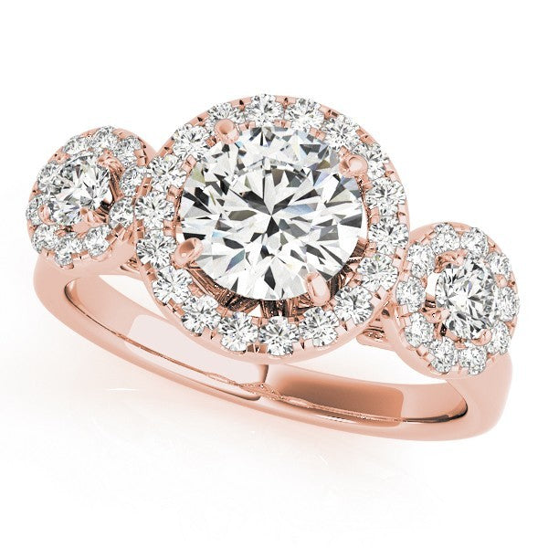 2.00 Carat DE/VS Lab Grown Round Cut Diamond Halo Engagement Ring 18K White Gold