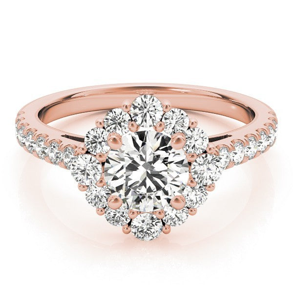 2.00Ct Round Lab Grown Diamond Halo Engagement Ring In Platinum