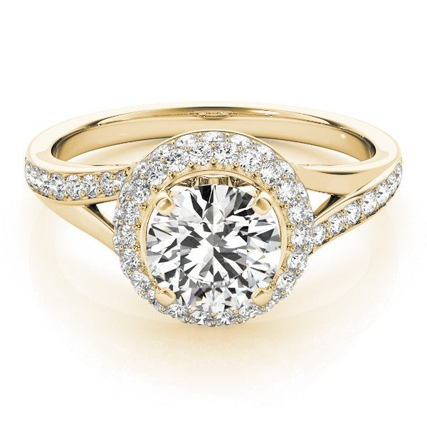 2.00Ct DE/VS Lab Grown Round Diamond Halo Engagement Ring 18K White Gold