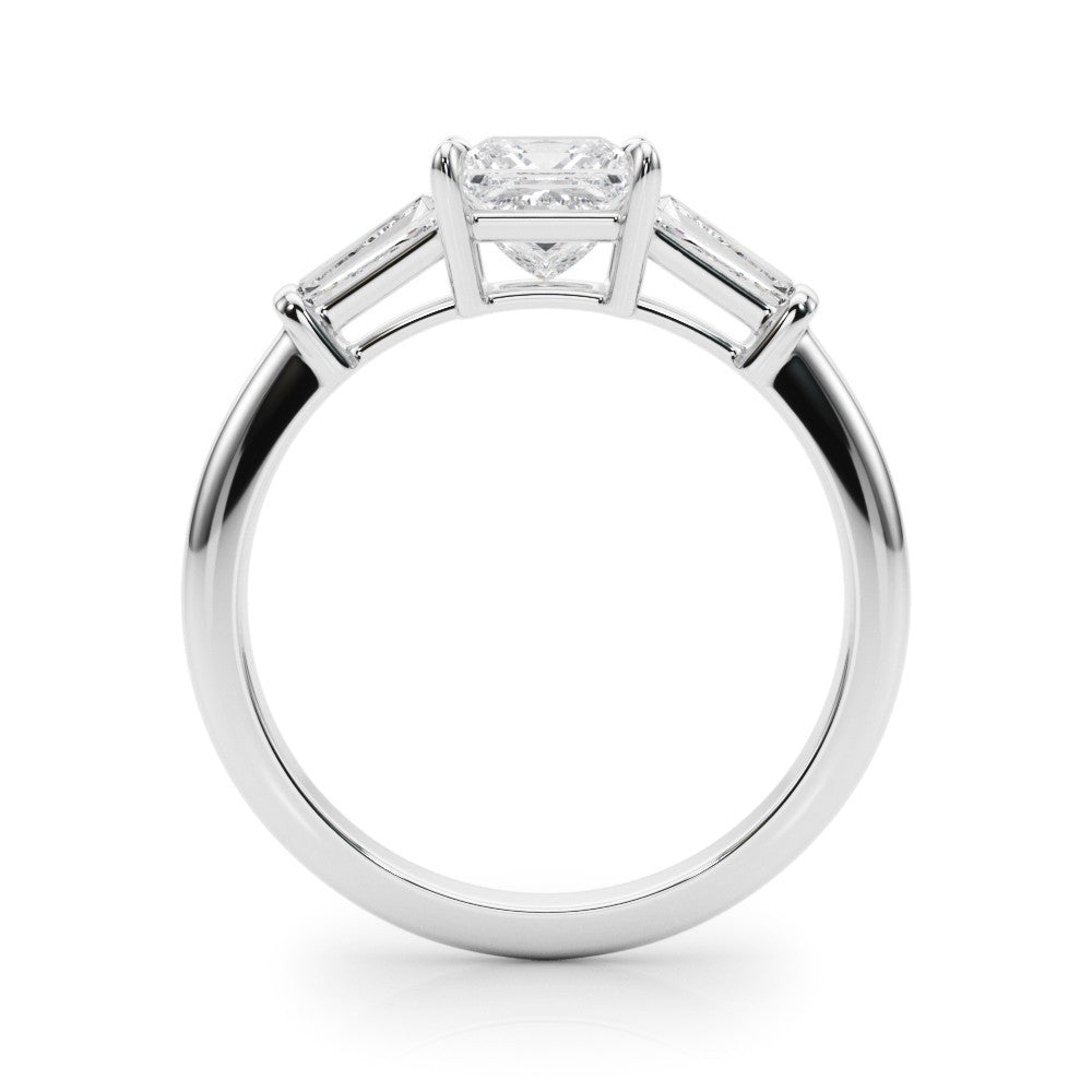 2.00CT DE/VS Lab-Grown Square Cut Diamond 3 Stone Engagement Ring