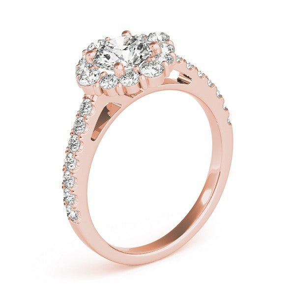 2.00Ct Round Lab Grown Diamond Halo Engagement Ring In Platinum