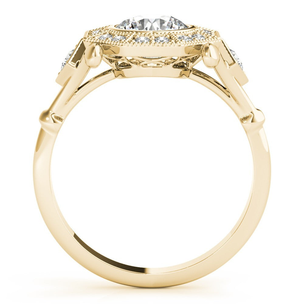Lab-Grown Diamond Halo Engagement Ring in Platinum UK Hallmarked
