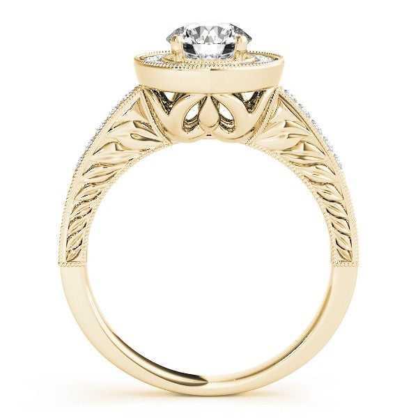2.00 Carat DE/VS Lab Grown Round Cut Diamond Halo Engagement Ring 18K White Gold