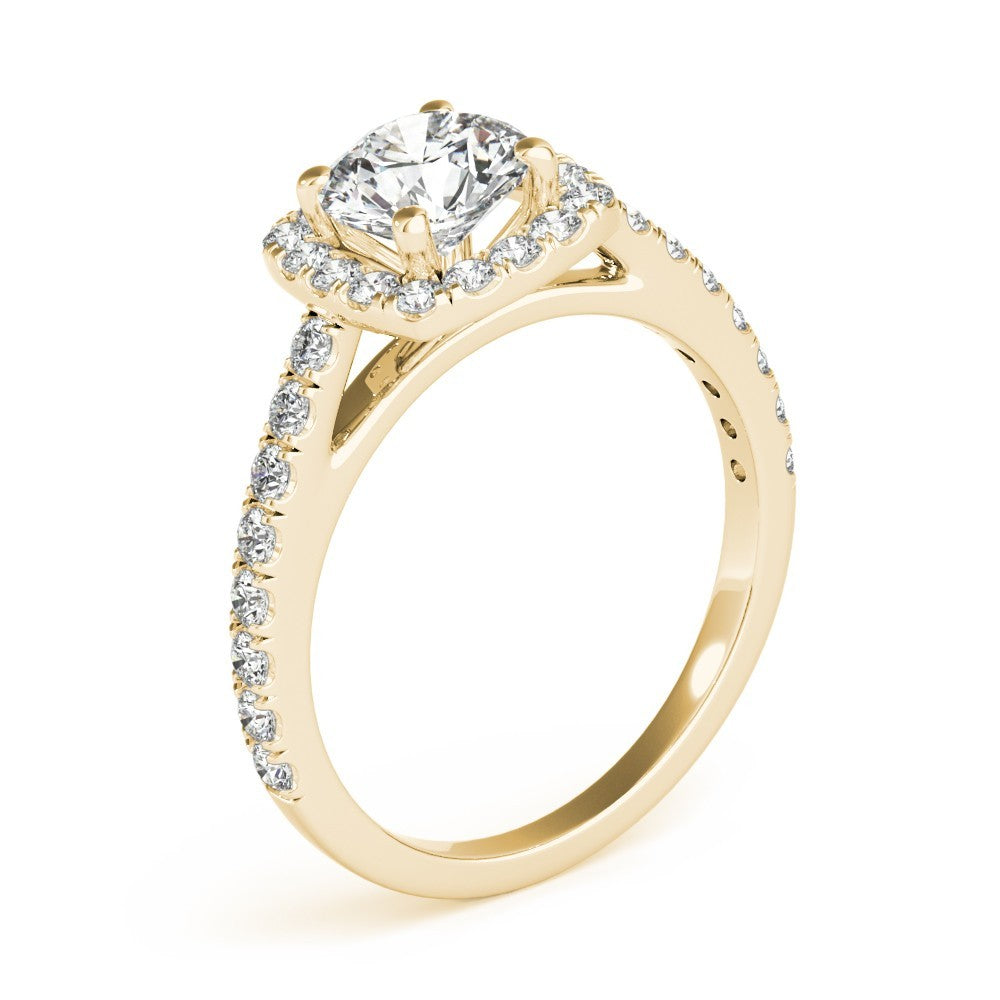 2.00 Ct DE/VS Lab-Grown Diamond Halo Engagement Ring in Platinum