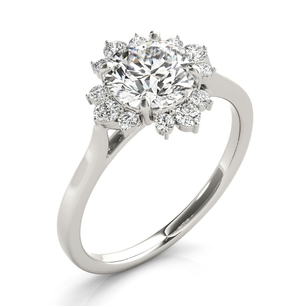 2.00 CT  Lab-Grown Diamond Halo Engagement Ring in Platinum UK Hallmarked