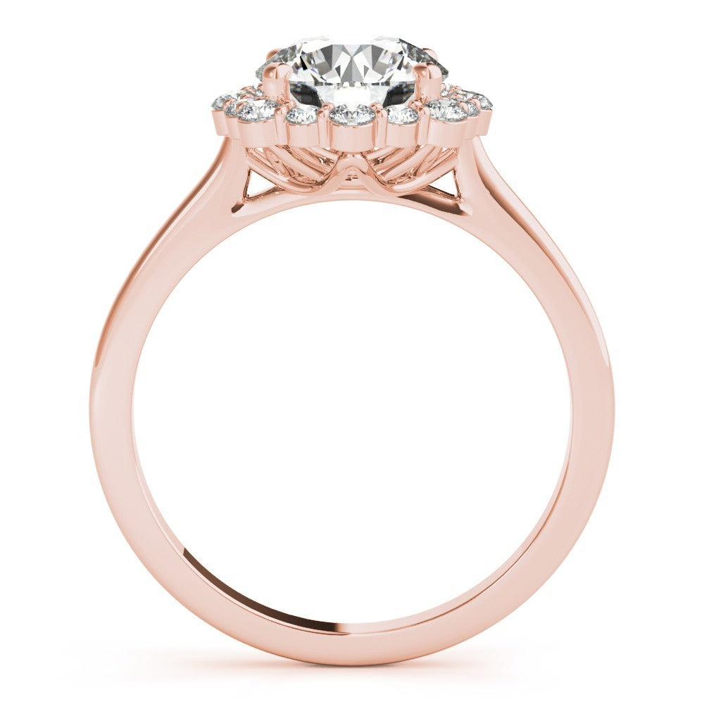 Lab-Grown Diamond Halo Engagement Ring in Platinum UK Hallmarked