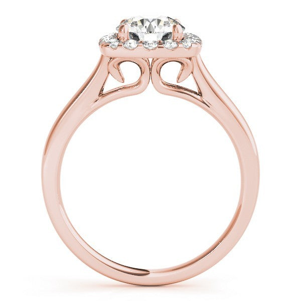 2.00Ct Lab Grown Round Diamond Halo Engagement Ring 18K Yellow Gold