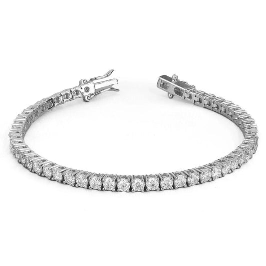 5CT D/VS Lab Grown Round Diamond Women Tennis Bracelet White Gold