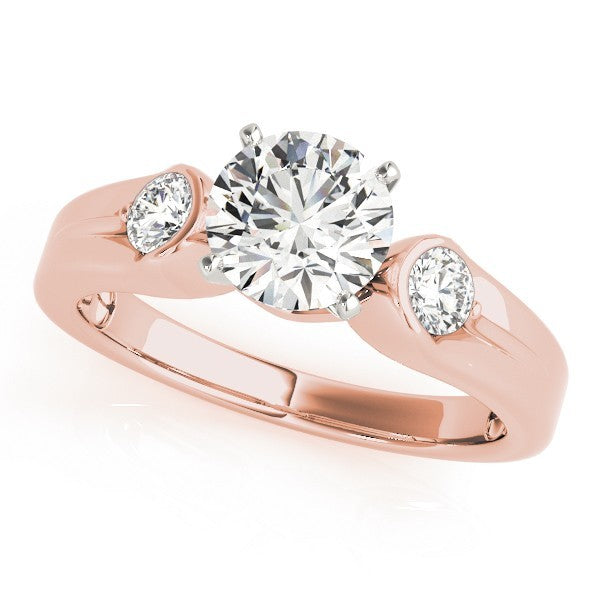 2.00Ct Round Lab Grown Diamond 3 Stone Engagement Ring Platinum