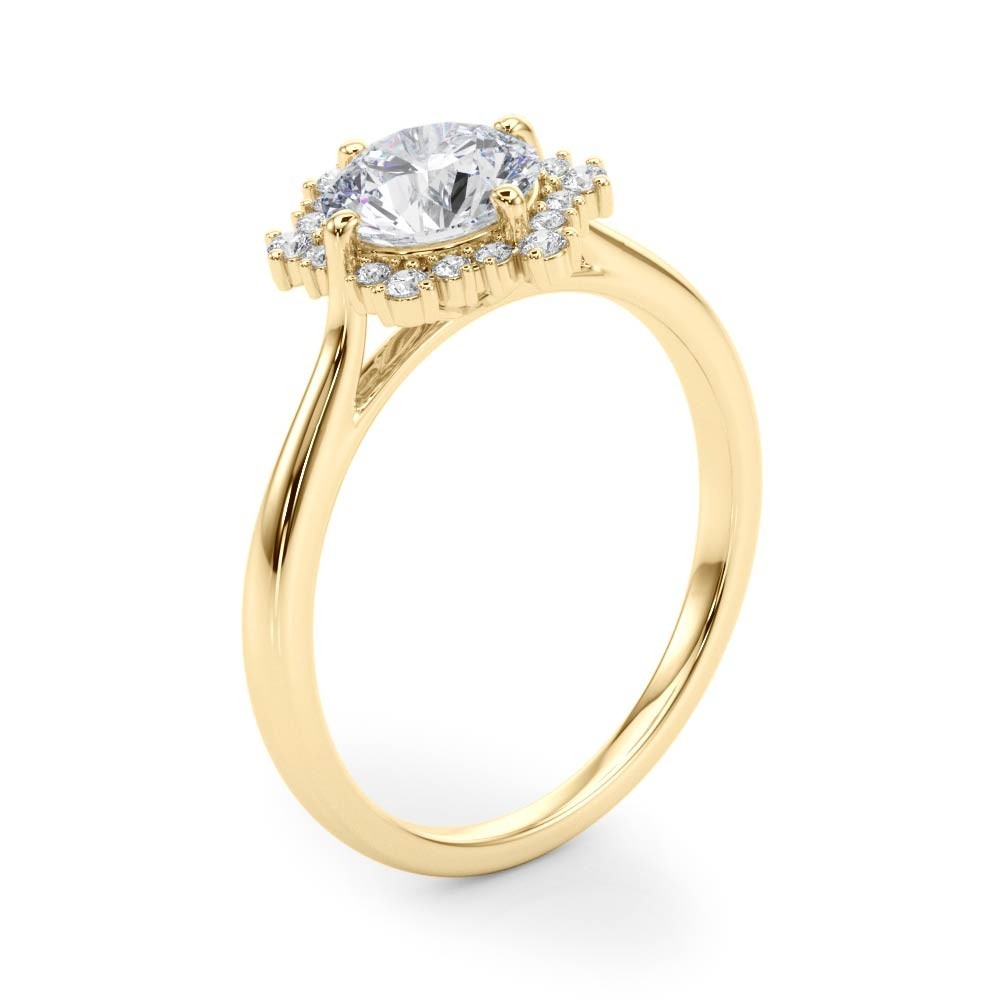Lab-Grown Diamond Halo Engagement Ring in Platinum UK Hallmarked