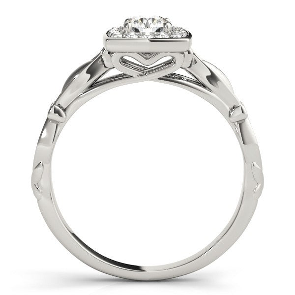 2.00Ct DE/VS Lab Grown Round Diamond Halo Engagement Ring 18K Yellow Gold