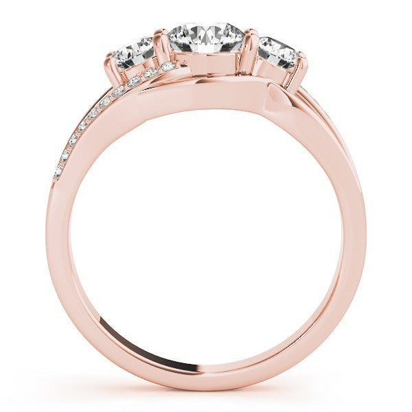 2.00ct Lab Grown Round Diamond 3 Stone Engagement Ring Platinum