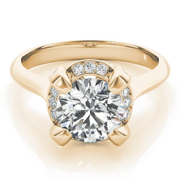Lab-Grown Diamond Halo Engagement Ring in 18K White Gold Ð UK Made