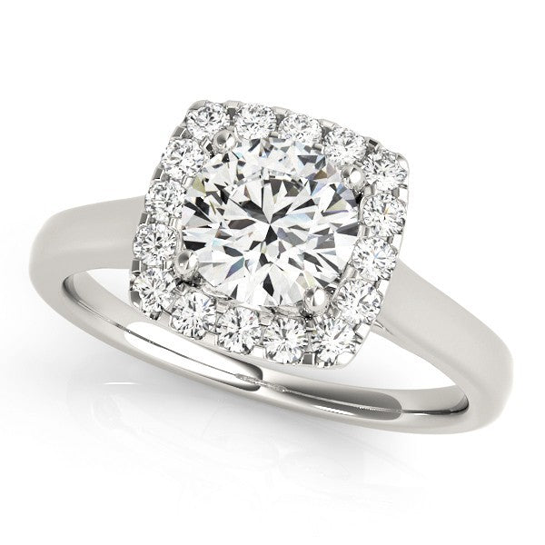 2.00Ct Lab Grown Round Diamond Halo Engagement Ring 18K Yellow Gold