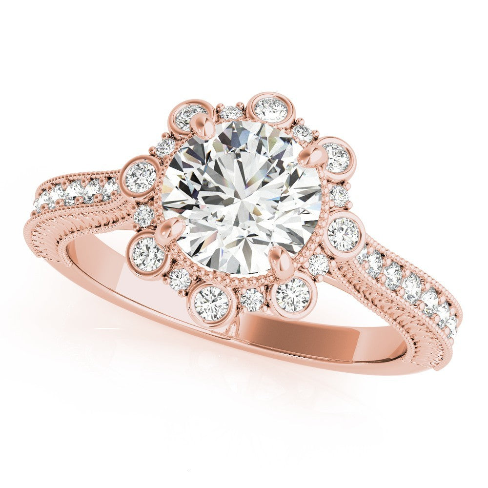 Lab-Grown Diamond Halo Engagement Ring in Platinum UK Hallmarked
