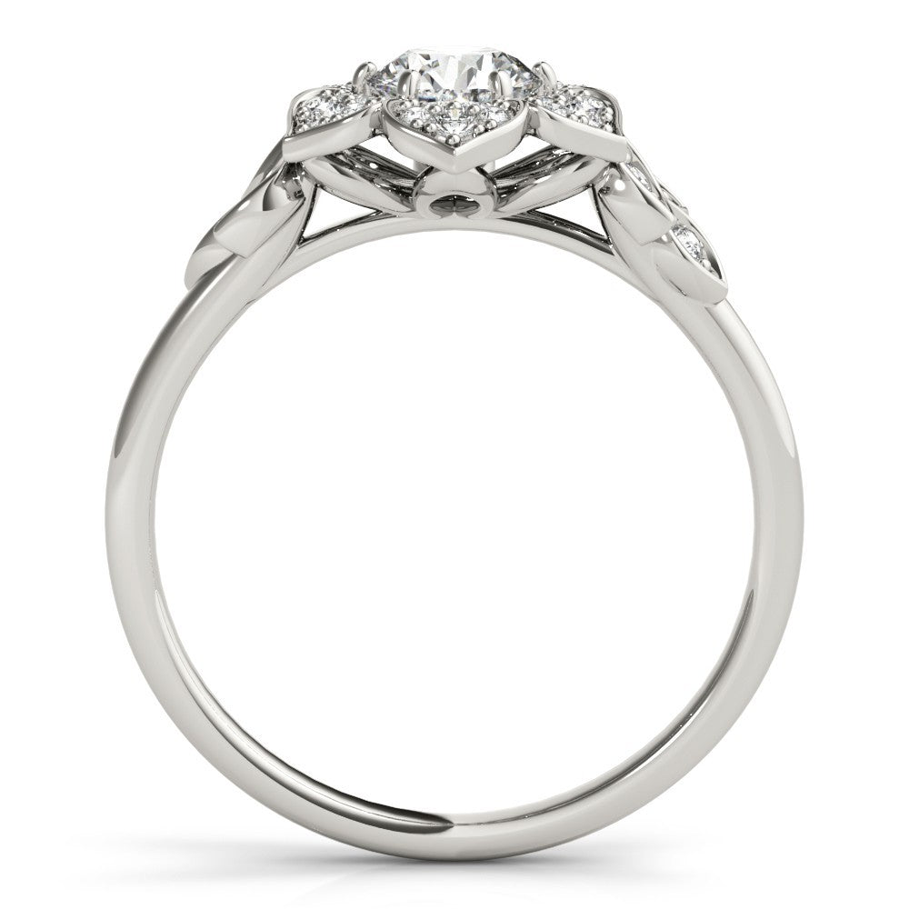 Lab-Grown Diamond Halo Engagement Ring in Platinum UK Hallmarked