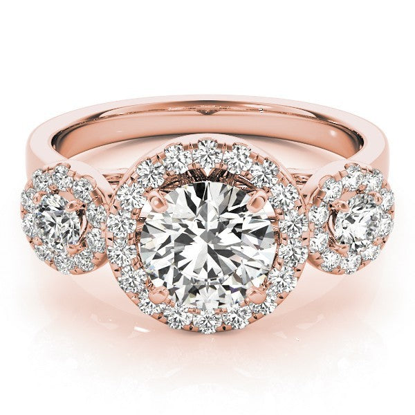 2.00 Carat DE/VS Lab Grown Round Cut Diamond Halo Engagement Ring 18K White Gold