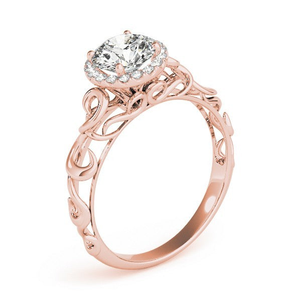 2.00 Ct DE/VS Lab-Grown Diamond Halo Engagement Ring in 18K Yellow Gold ÐUK Made