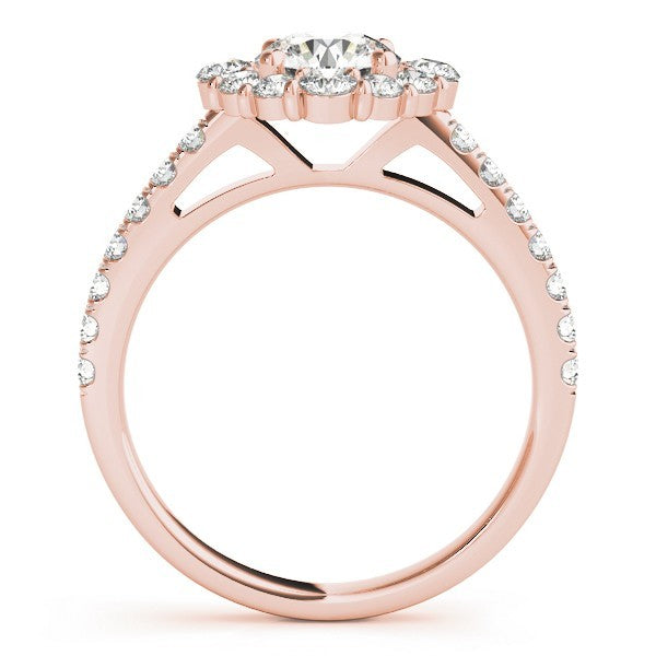 2.00Ct Round Lab Grown Diamond Halo Engagement Ring In Platinum