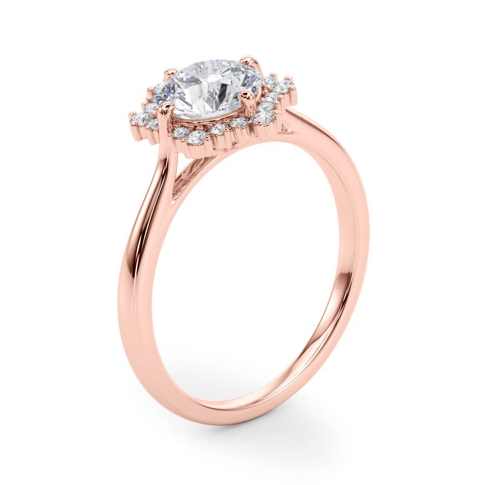 Lab-Grown Diamond Halo Engagement Ring in Platinum UK Hallmarked