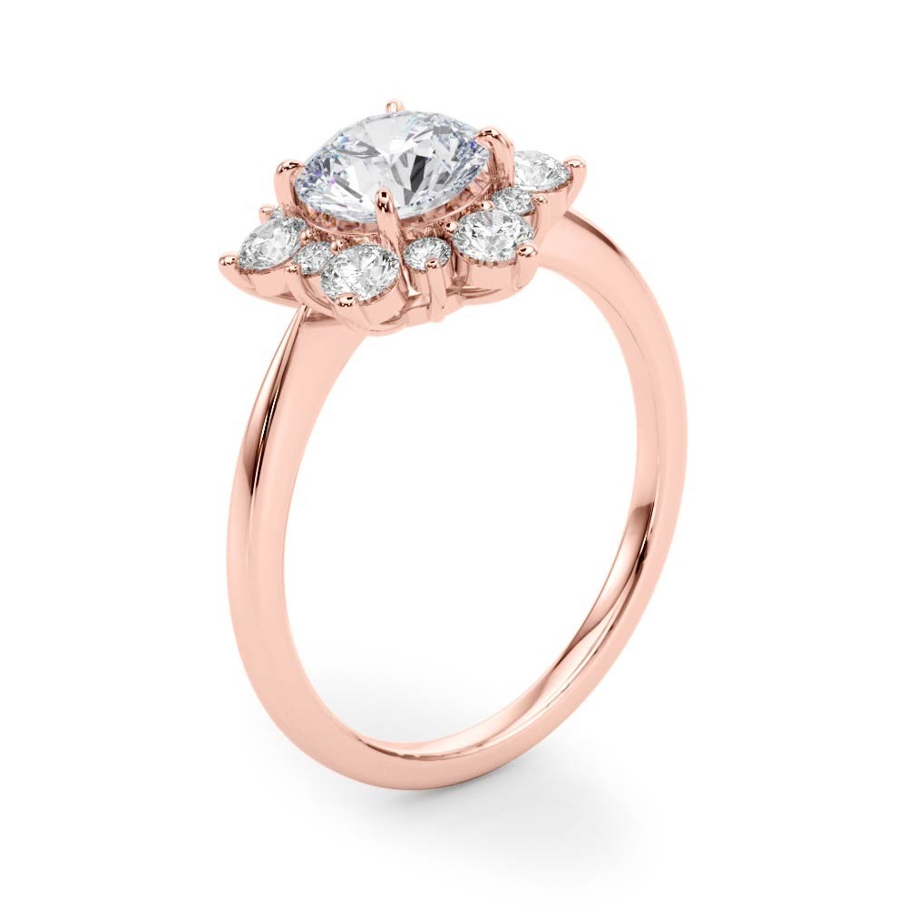 Lab-Grown Diamond Halo Engagement Ring in Platinum UK Hallmarked
