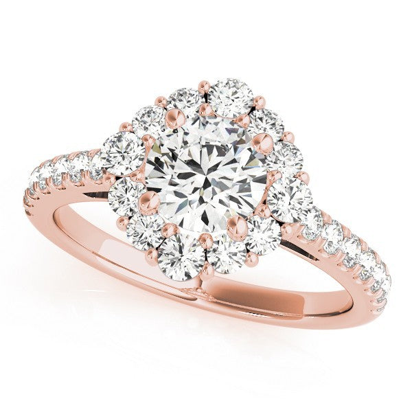 2.00Ct Round Lab Grown Diamond Halo Engagement Ring In Platinum