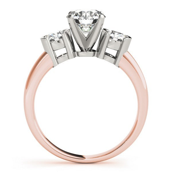 Platinum 3 Stone Engagement Ring DE/VS 2.00Ct Lab Grown Round Diamond Prong Set