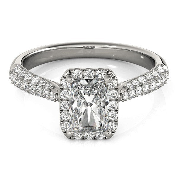 2.00Ct DE/VS Lab Grown Emarald Diamond Halo Engagement Ring Platinum