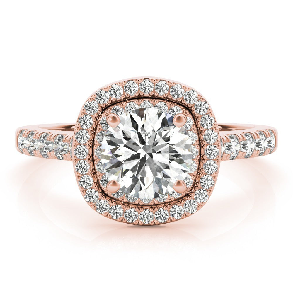2.00 Ct DE/VS Lab-Grown Diamond Halo Engagement Ring in Platinum Ð UK Hallmarked