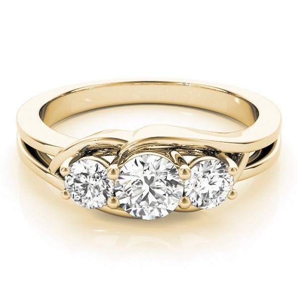 Lab Grown Diamond 3 Stone Engagement Ring Platinum Gift For Women DE/VS 2CT