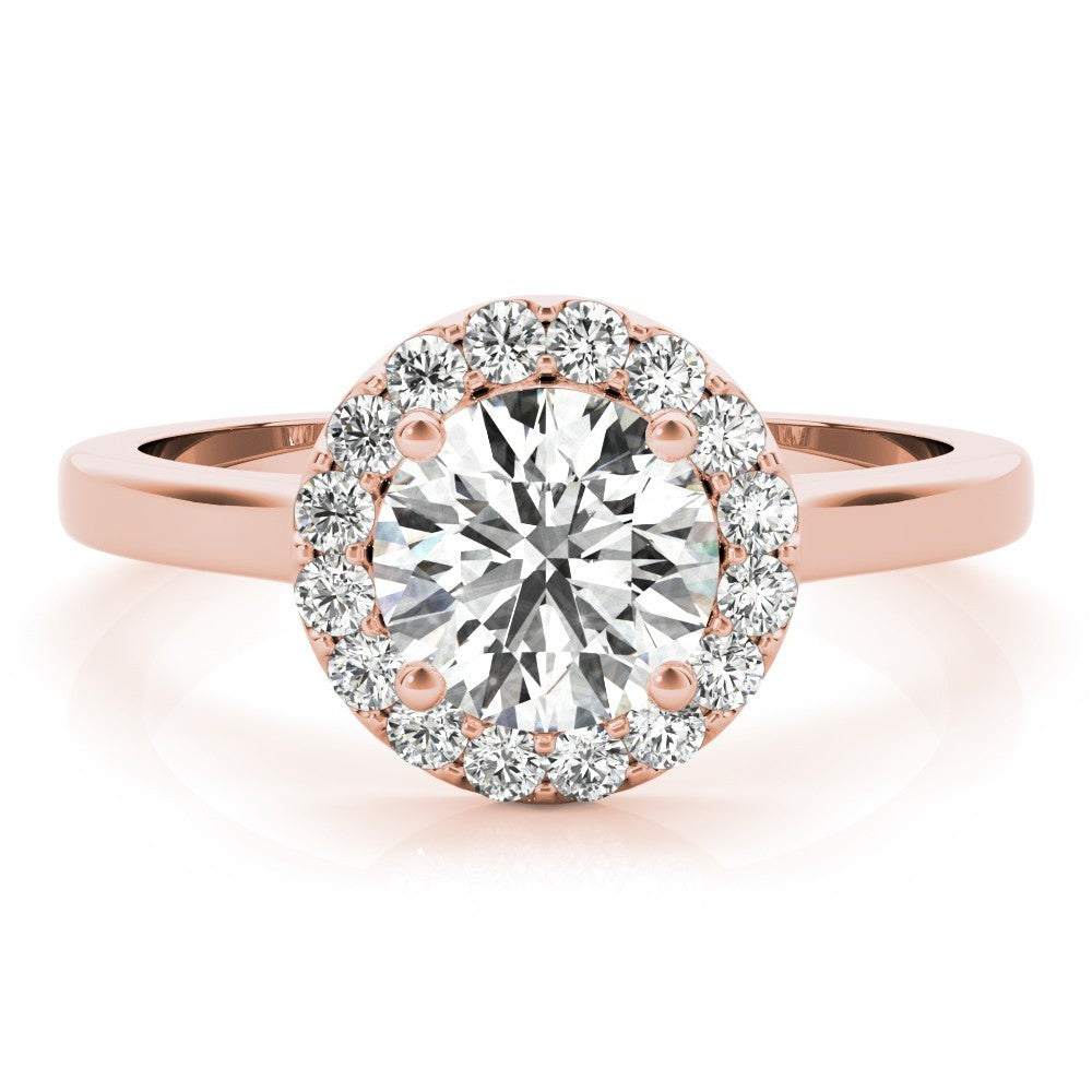 Lab-Grown Diamond Halo Engagement Ring in Platinum 2.00 Ct DE/VS